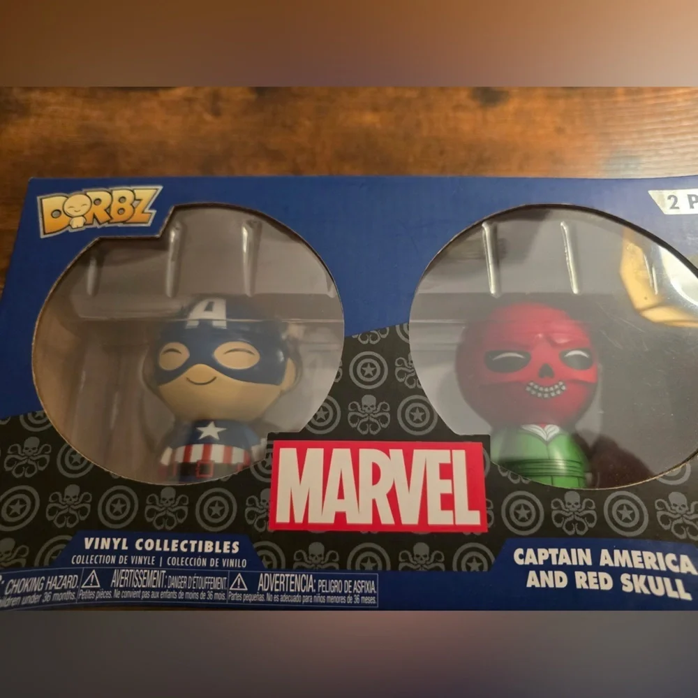 Funko Dorbz Marvel 2 Pk Captain American & Red Skull 2018 Convention Limited NEW - Picture 4 of 4